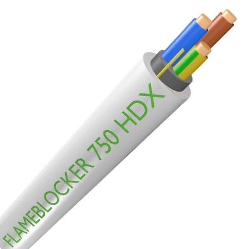 Przewód bezhalogenowy FLAMEBLOCKER 750 HDXżo 5x2,5RE, 5 żył, przekrój żyły 2,5mm KOD G-142312