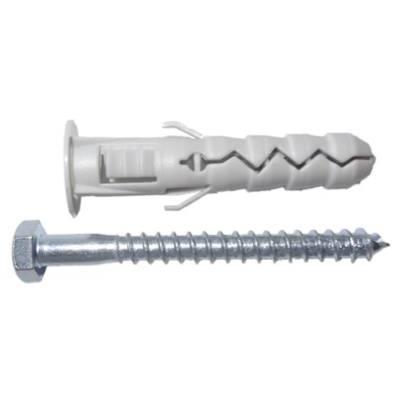 ONNLINE KA Kołek rozporowy, FI 10 x 50mm, wkręt sześciokątny FI 6 x 100mm, 10 sztuk w opakowaniu KOD B2066650-10E