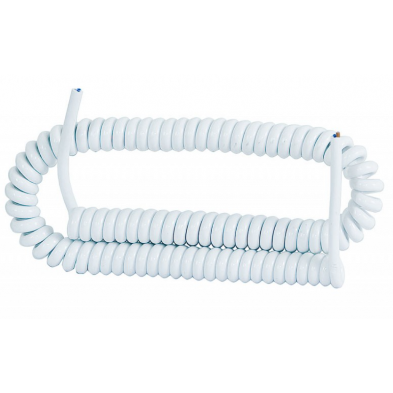 F-ELEKTRO Sznur spiralny 05VVH8-F, 4x1,0mm2, 5mb, kolor biały KOD: F5.0054