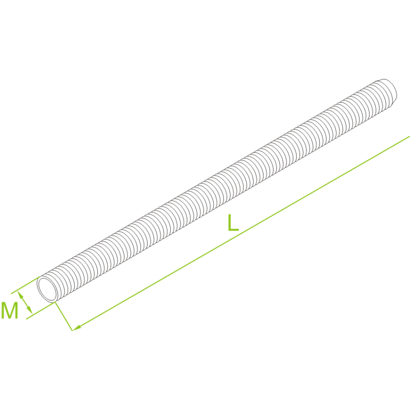 BAKS PGM10/3 Pręt gwintowany, M10, 3 m, KOD: 651601 