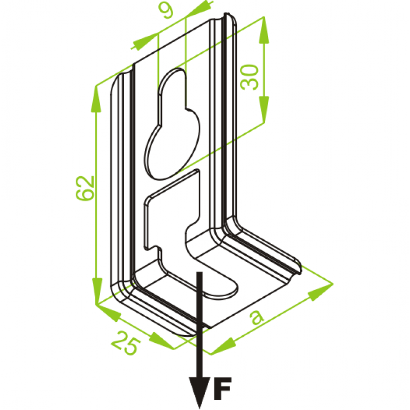 BAKS WP Wieszak pręta, blacha 2 mm, KOD: 731300 