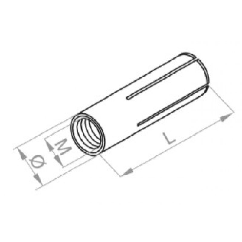 Baks TRSM10 Tuleja rozporowa stalowa Kod 650307 