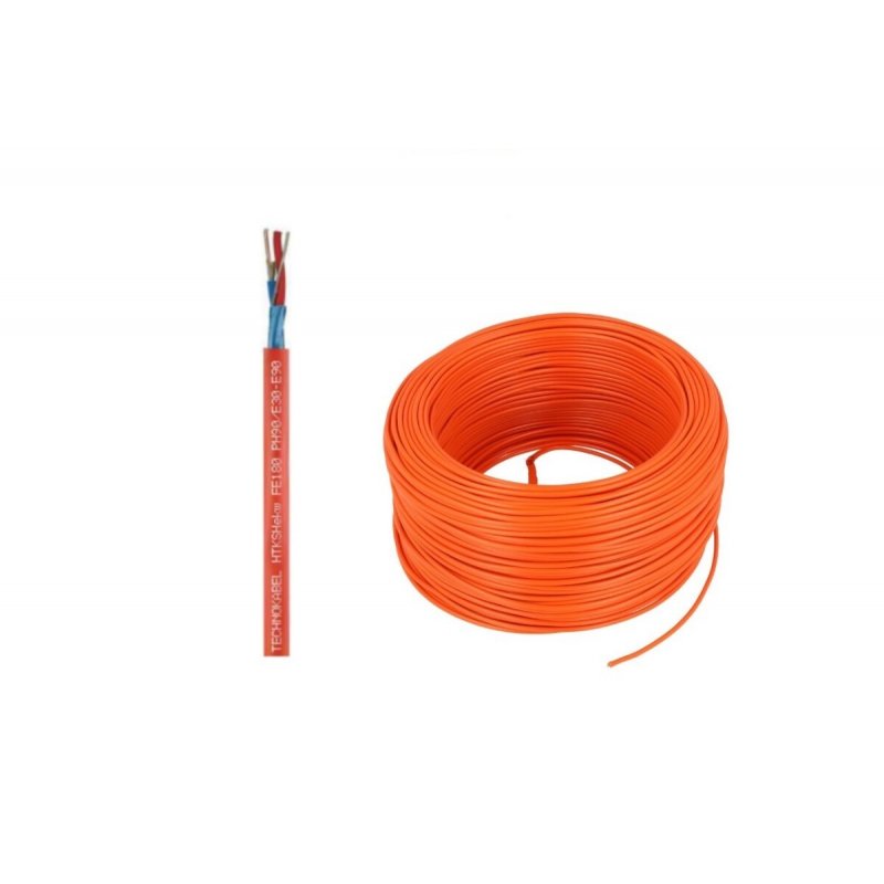 Kabel telekomunikacyjny, ognioodporny, typu HTKSHEKW PH90, 2 żyłowy, średnica żyły 0,8 mm, żyła miedziana KOD: 1639 001 23