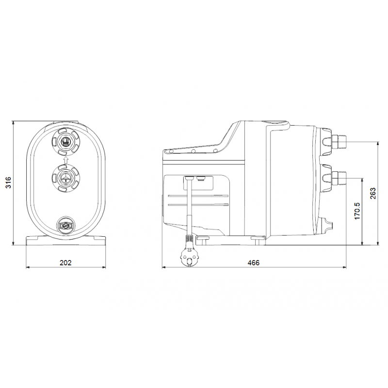 GRUNDFOS SCALA1 3-45 Kompaktowa pompa hydroforowa do podnoszenia ciśnienia, 1x230V, 50Hz, komunikacja Bluetooth 1x230V 50Hz KOD: 99530405 