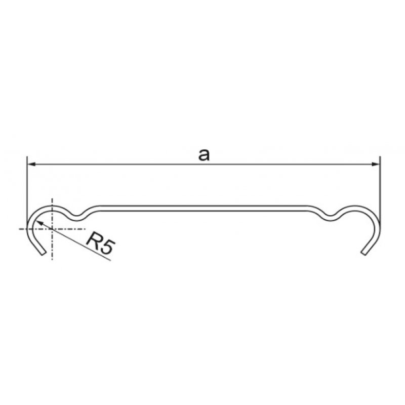 Baks PKR100/2 Pokrywa korytka, grubość blachy 0,5 mm, Dł. 2m Kod 100310 