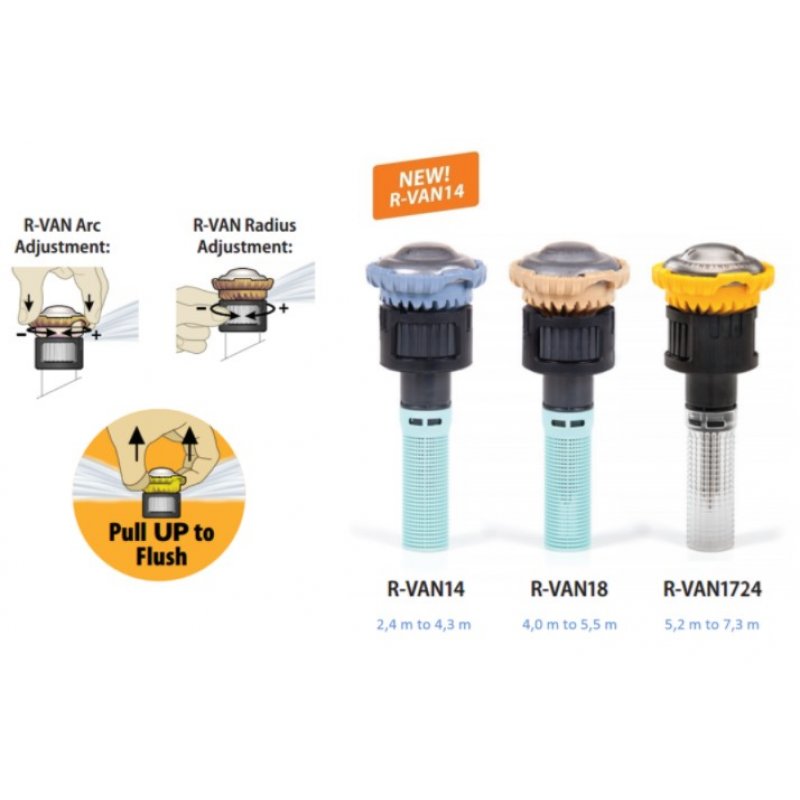 Rain Bird 18 R-VAN Regulowana ręcznie dysza rotacyjna, beżowa Kod HE1001 