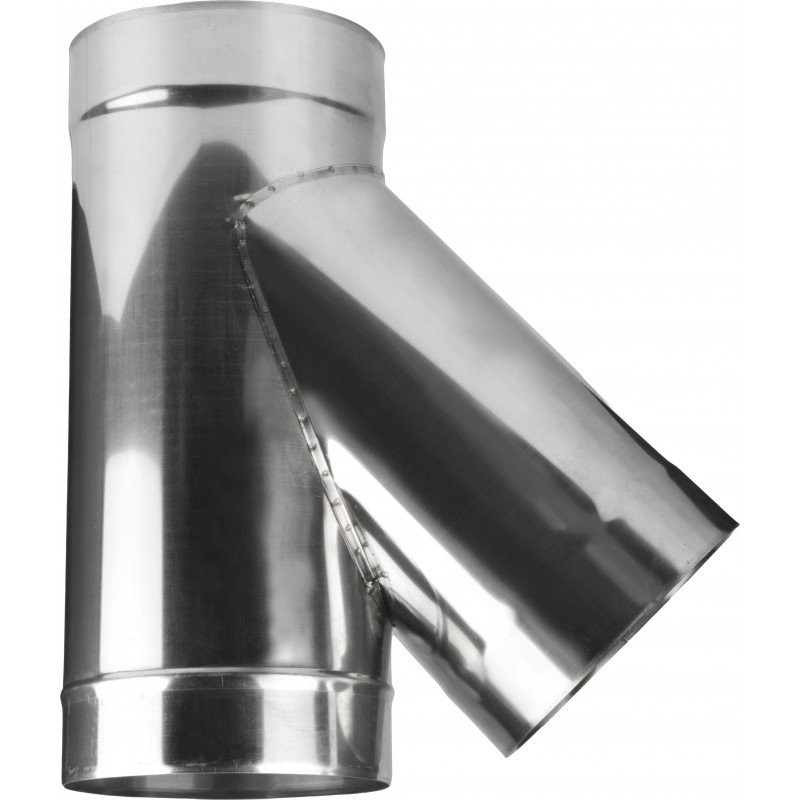 Spiroflex  trójnik spalinowy 45° fi 150 stal nierdzewna, trójnik kominowy SX-WN150T45