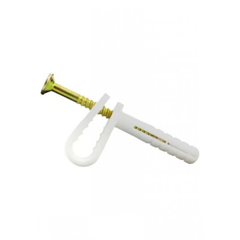 ONNLINE Uchwyt UPp z kołkiem, płaski, średnica wiertła 6mm, opakowanie 50 sztuk KOD: UPP (50)