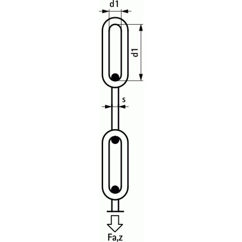 WALRAVEN BIS Łańcuch, 26 x 5.4 mm, 30 m, KOD: 0910015 