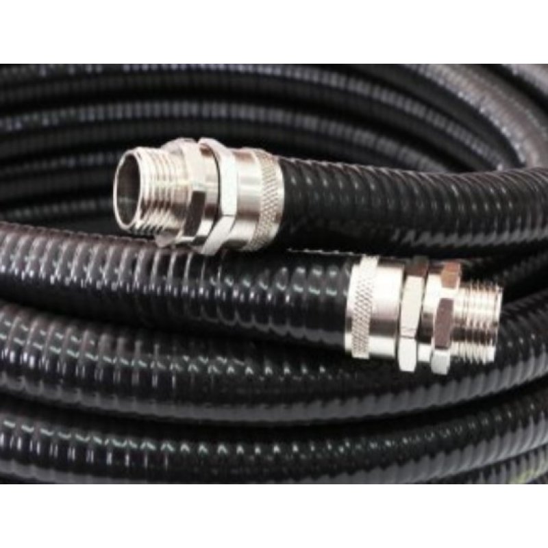 Ingremio WSO-D Wąż stalowy powlekany PCV, czarny, 25-32 mm Dł.10m Kod W2624 