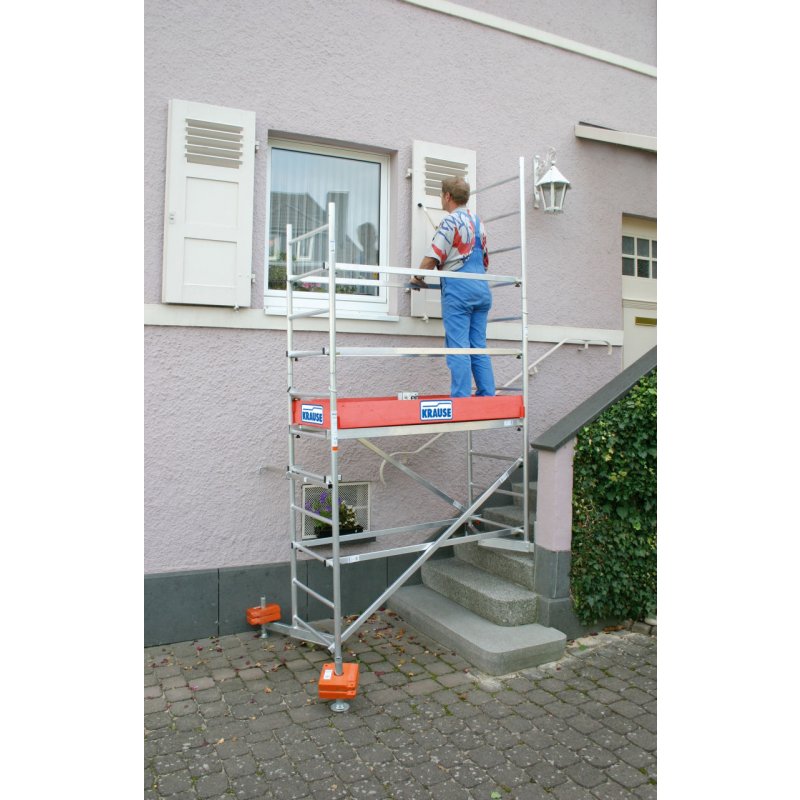 Krause ClimTec Aluminiowe rusztowanie robocze, rusztowanie podstawowe, wysokość robocza 3,00m KOD: 710116 