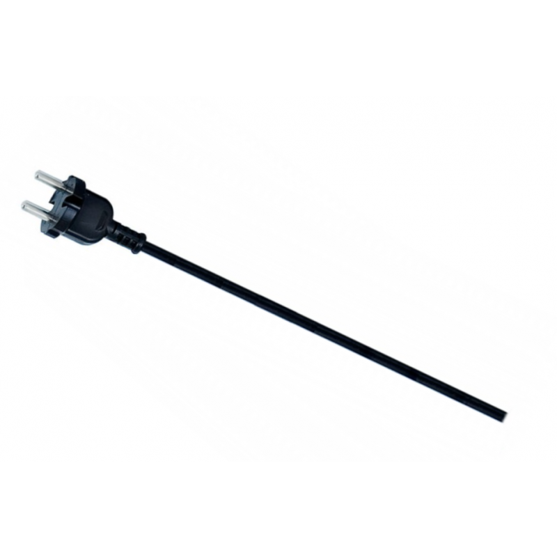 F-ELEKTRO Sznur przyłączeniowy, wtyczka prosta, 2x1,50 H05RR-F - 1,5m /OW/, kolor czarny KOD: F5.0051