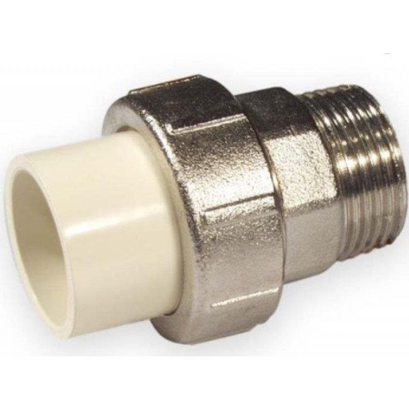 Nibco PVC-C Śrubunek plastik-metal wkrętny KW/GZ, 1/2 Kod 4733-405