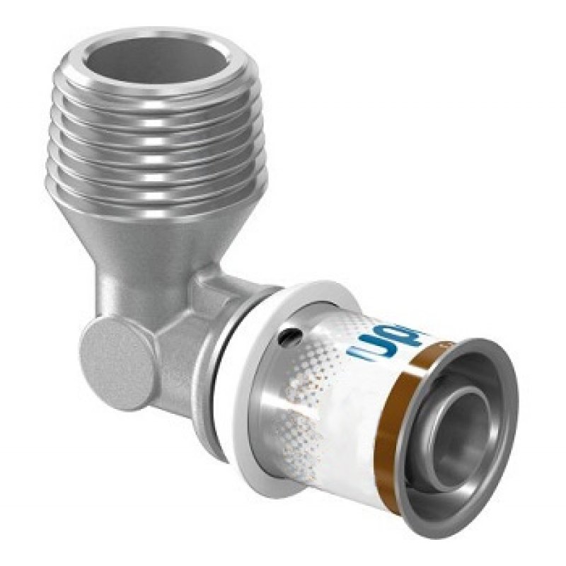 UPONOR S-Press PLUS Kolano mosiężne z gwintem zewnętrznym, 25xR3/4cal MT Kod: 1070535