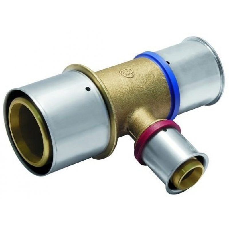 KAN-therm Trójnik mosiężny PRESS 50x4/32x3/40x3,5 z pierścieniem zaprasowywanym kod K-081103