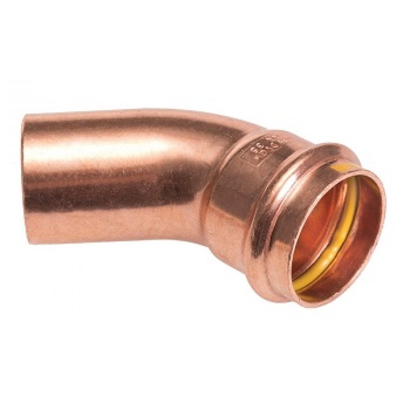 CONEX B Press Gas 5000 Łuk, kąt 45, jednokielichowy, 22mm Kod: PG5040 0220000