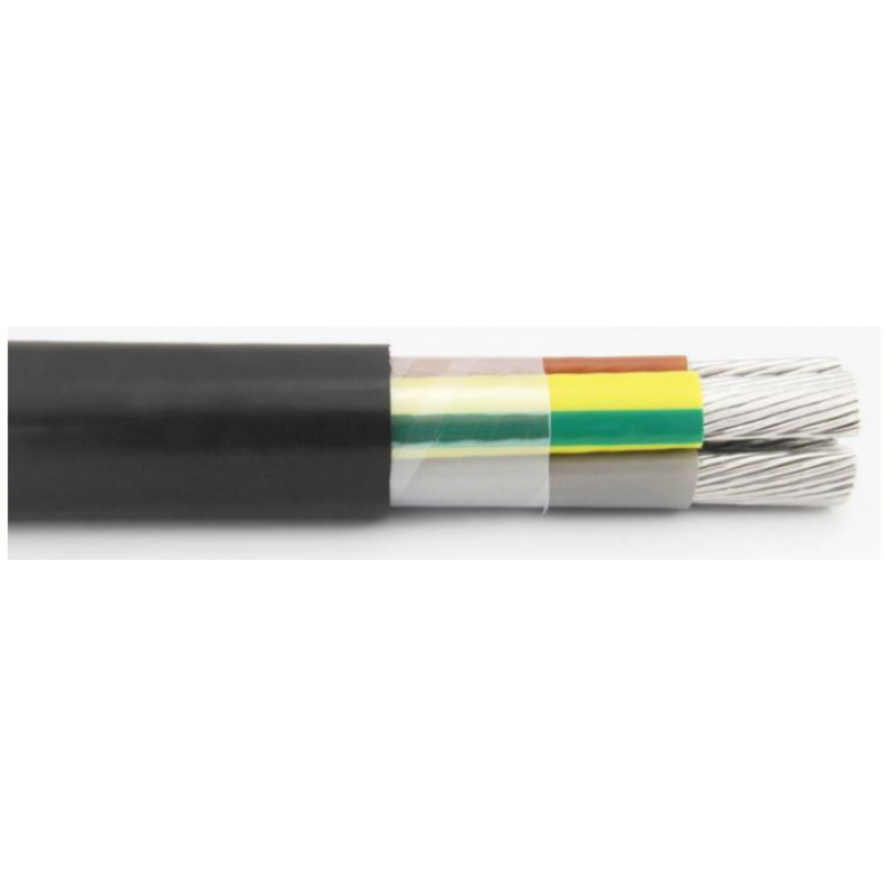 Kabel energetyczny typu YAKY-ŻO 5x95 SM, 1kV, HD, żyła aluminiowa, izolacja PVC, żyła sektorowa wielodrutowa KOD: G-020474