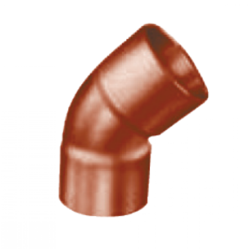 Conex seria 5000, Łuk miedziany, dwukielichowy, 45stopni, 5041, 28/45 LWxLW Kod: 5041 028000000
