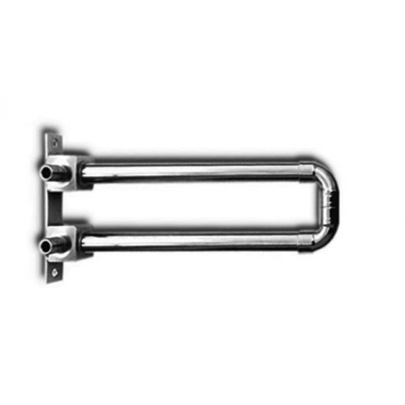 KAN-therm kolano mosiężne Push/Push Platinum, z rurą miedzianą fi15, ze wspornikiem zespolone, niklowany, 14×2 L = 200 mm kod: 1109068027