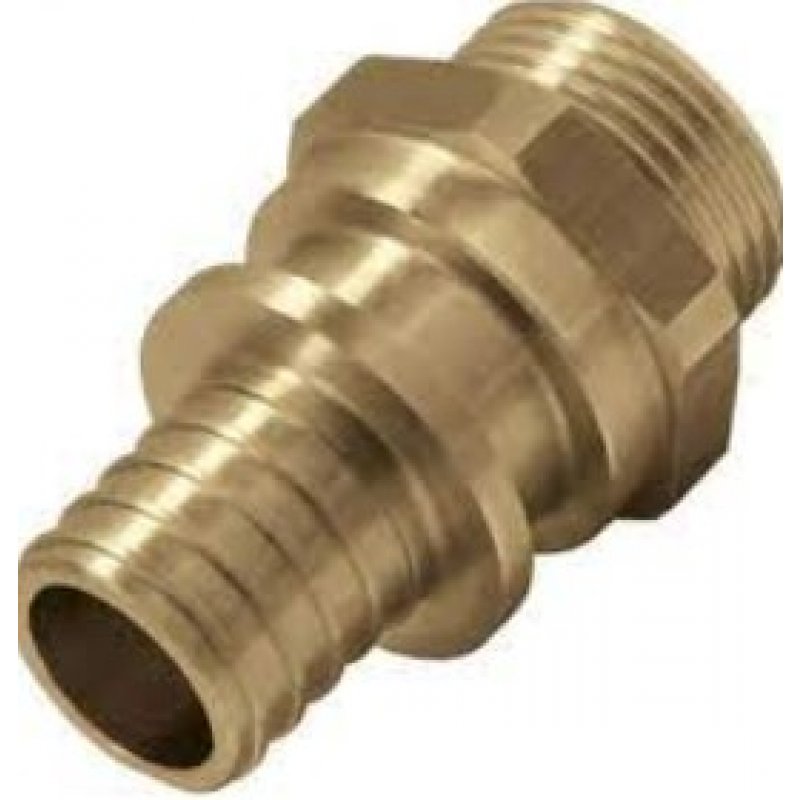 KAN-therm Push, złączka mosiężna Push/Push Platinum, z kołnierzem, z gw. zewn., 25x3,5 G1/2 cala kod: 1109044006