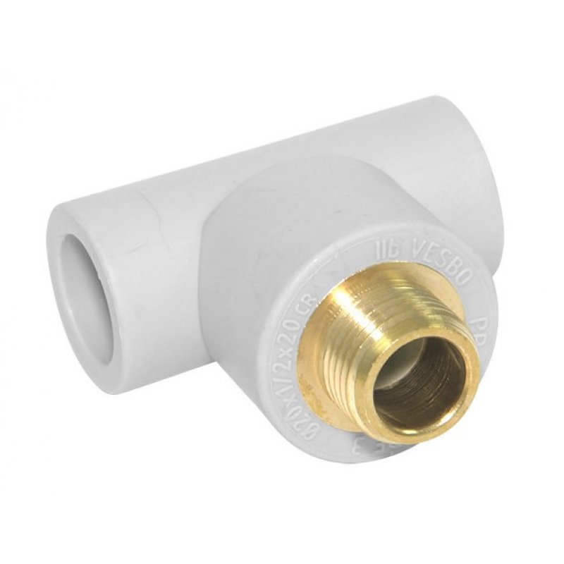 Onnline Trójnik PP z gwintem zewnętrznym 25 mm x 3/4", kod: 602-25/34/25-V_ON