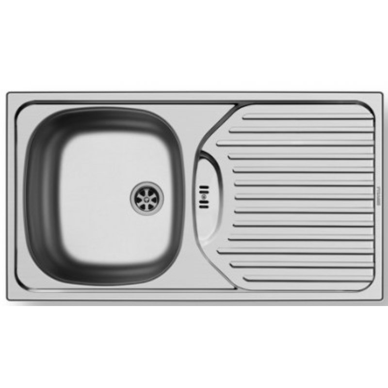 Pyramis Basic ET78 zlewozmywak stalowy, z ociekaczem, 780x435mm, gładki kod 100139001