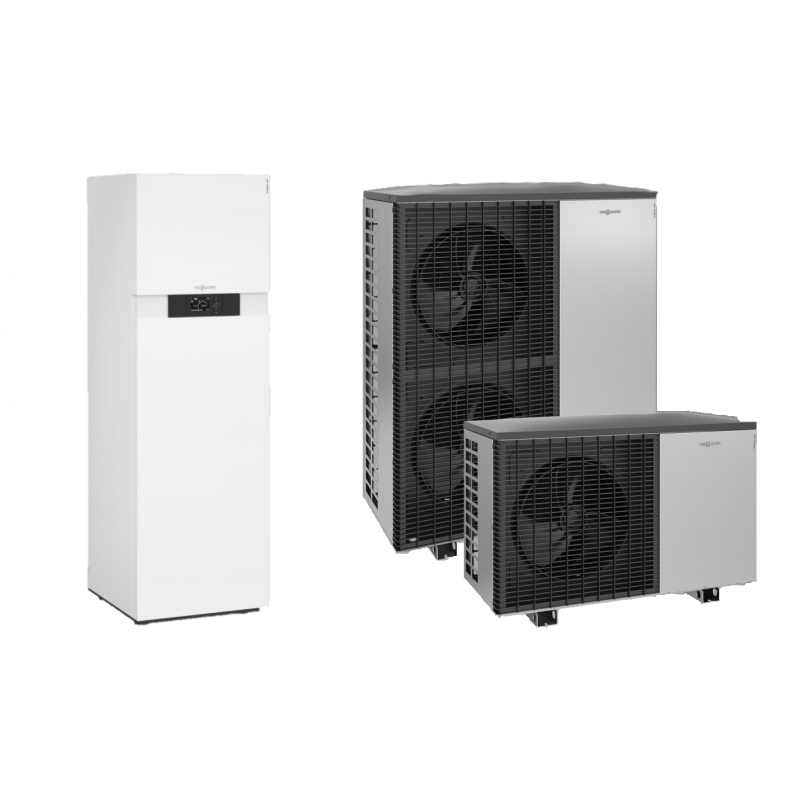 Viessmann Vitocal 222-A Pompa ciepła powietrze/woda 13,6 kW, zintegrowany zbiornik 220 litrów, 400 V, Vitotronic 200, active cooling, AWOT-E-AC 221.A10, kod: Z021149