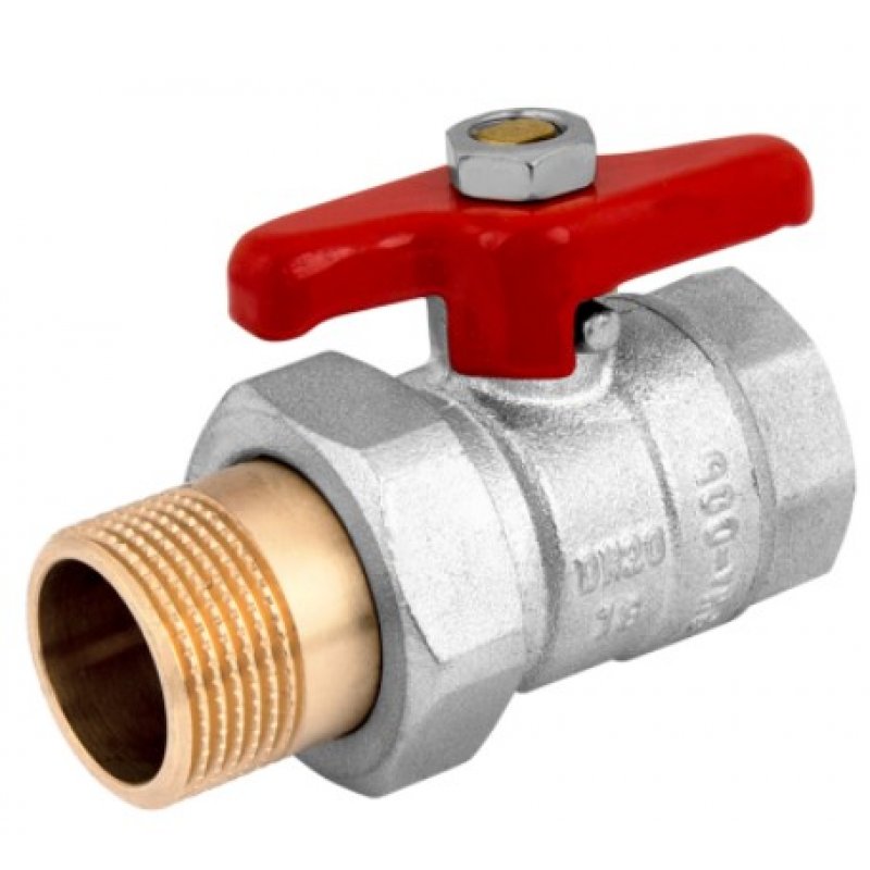 Perfexim PHA-005/SM Zawór kulowy przelotowy ze śrubunkiem G1 WZ, motylek Kod 00-005-0250-200