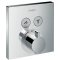 Hansgrohe ShowerSelect Bateria termostatyczna do 2 odbiorników, montaż podtynkowy, element zewnętrzny Kod 15763000