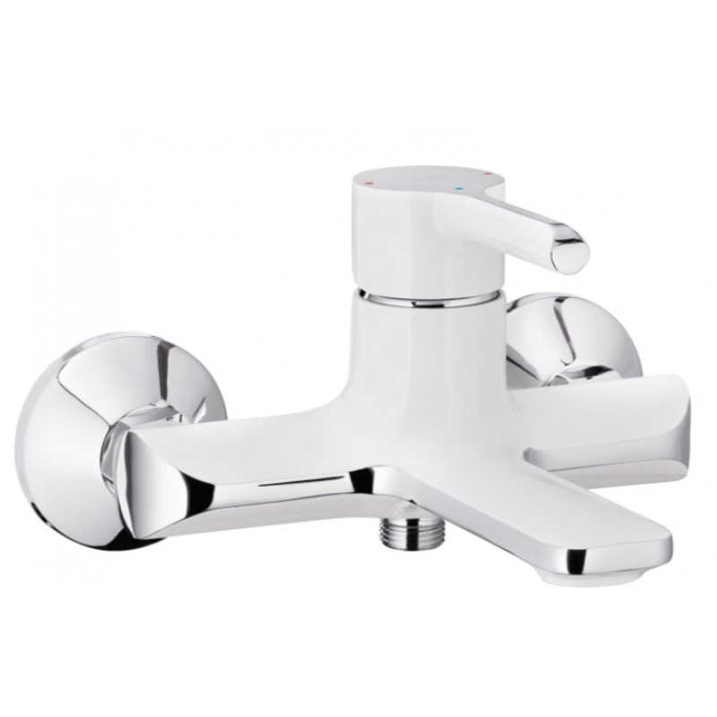 KFA Angelit Bateria wannowa ścienna, biały- chrom Kod 4724-010-40