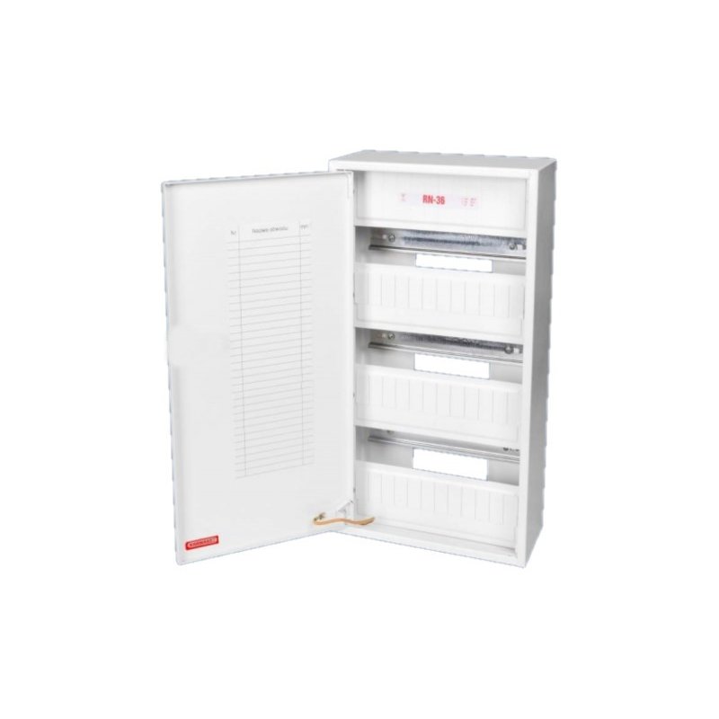 KARWASZ RN-36 Rozdzielnica bezpiecznikowa natynkowa, miejsce na 3x12 zabezpieczeń typu S, KOD RN-36