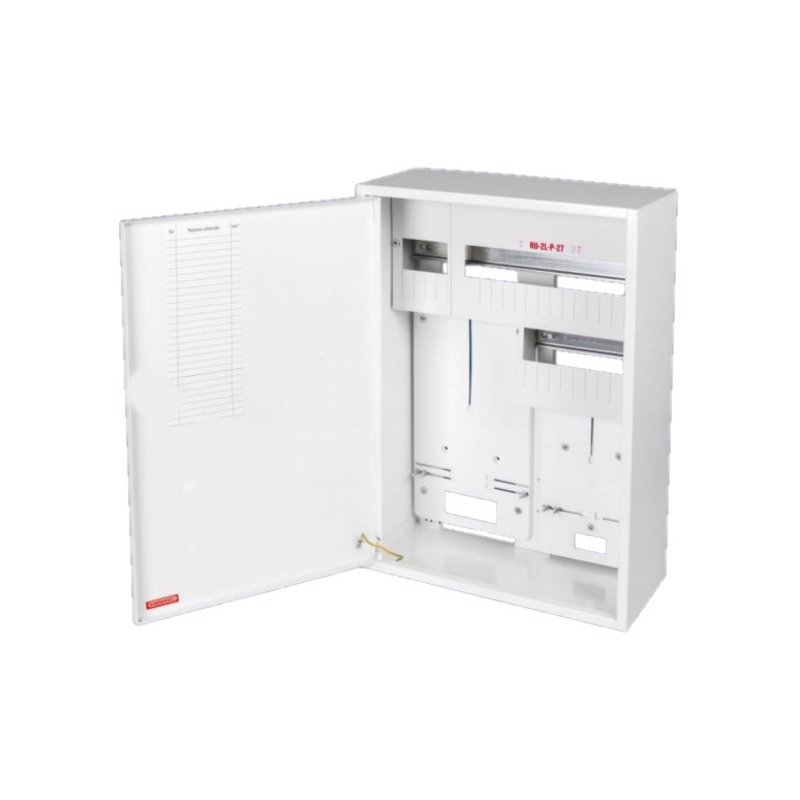 KARWASZ RU-2L-P-27 Rozdzielnica uniwersalna, podtynkowo-natynkowa dwulicznikowa częściowo plombowana, miejsce na: licznik 1-fazowy, licznik 3-fazowy, KOD RU-2L-P-27