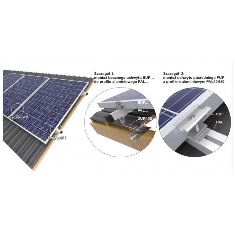 Baks BUF40 Boczny uchwyt panela Kod 897340 