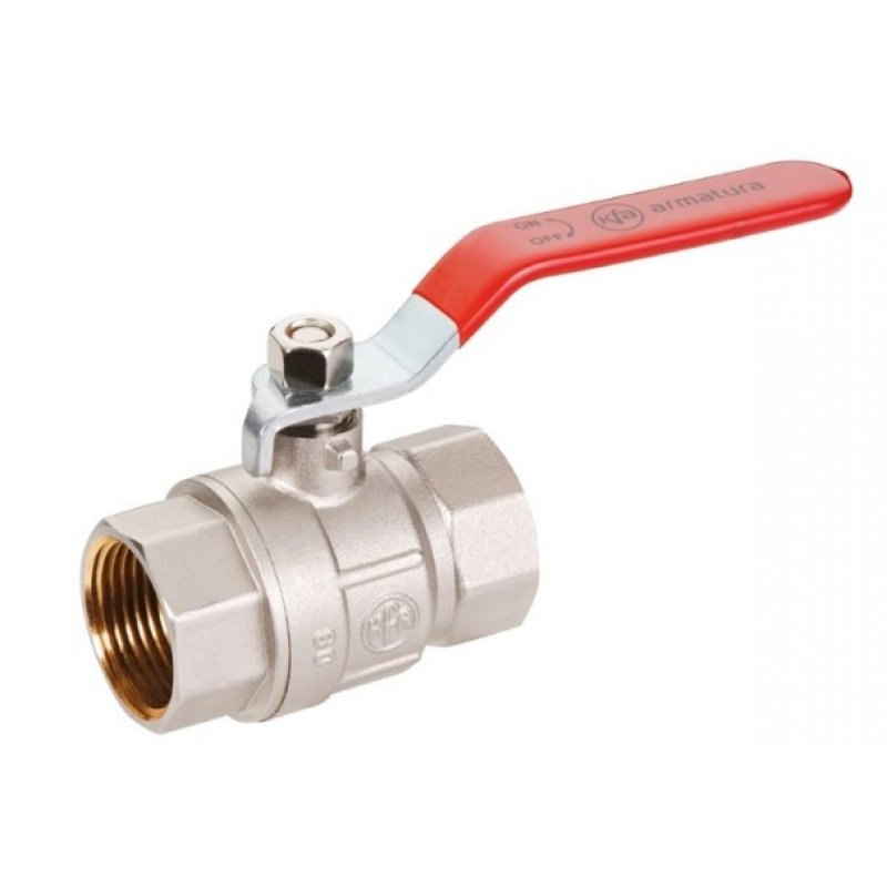 KFA Zawór kulowy, pełnoprzelotowy, nakrętno-nakrętnyy z dławikiem, 1 1/2 Kod 700-110-40