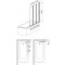 KFA Modern 3 Parawan nawannowy szklany, chrom Kod 170-06992P 