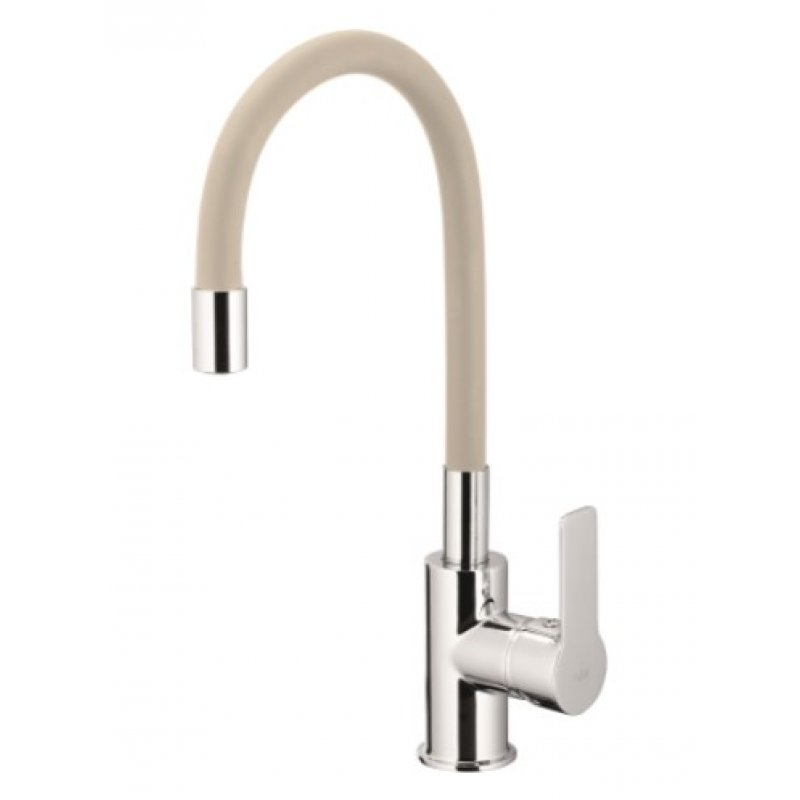 KFA RUMBA bateria zlewozmywakowa stojąca z elastyczną wylewką, beżowa Kod 6553-915-51