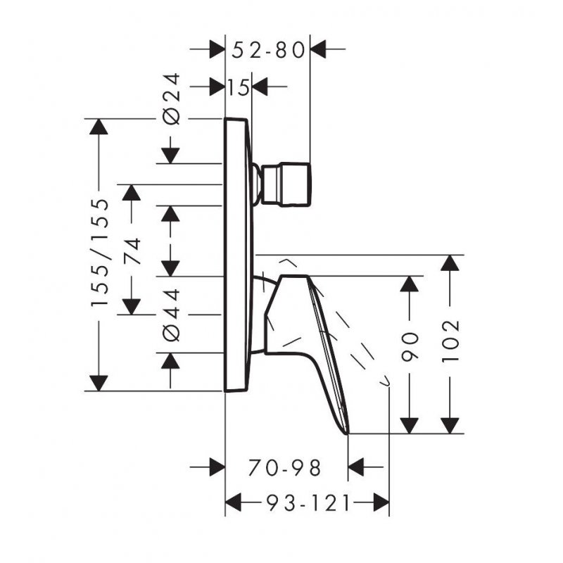 Hansgrohe Logis Zestaw podtynkowy z deszczownią 300x300 mm Kod 0272 