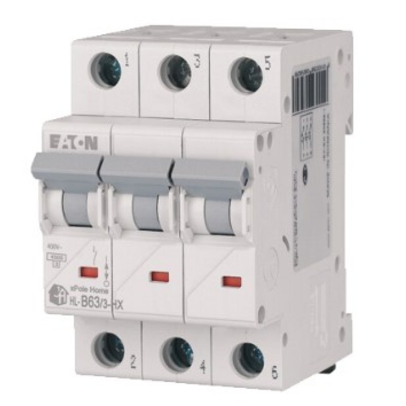 EATON HN-B63/3 Wyłącznik nadprądowy 3-biegunowy, 6kA, 63A Kod 194887