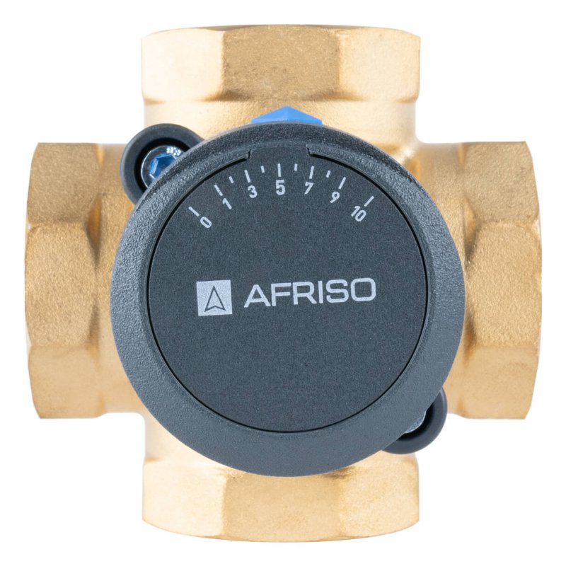 Afriso ProClick ARV 485 Zestaw regulacyjny 4-drogowy obrotowy zawór mieszający DN32, Rp 1 1/4 cala, Kvs 16 + siłownik elektryczny ARM 343 kod: 1348544 