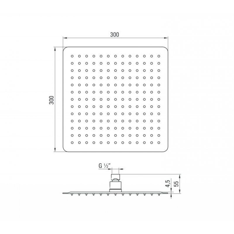 Hansgrohe Logis Zestaw podtynkowy z deszczownią 300x300 mm Kod 0272 
