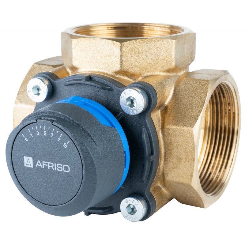 Afriso ProClick ARV 487 Zestaw regulacyjny 4-drogowy obrotowy zawór mieszający DN50, Rp 2 cale, Kvs 40 + siłownik elektryczny ARM 343 kod: 1348744 