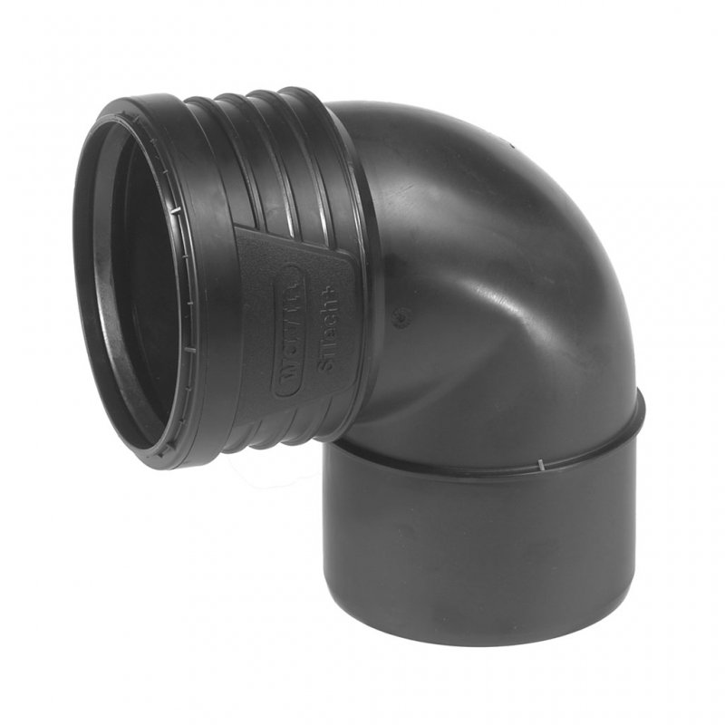Wavin Sitech+, Kolano fi 50/87,5stopnia, czarne, PP-MD, DN 50 Kod: 3067741