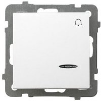 OSPEL AS Przycisk "Dzwonek" z podświetleniem, 10AX, biały KOD ŁP-6GS/M/00