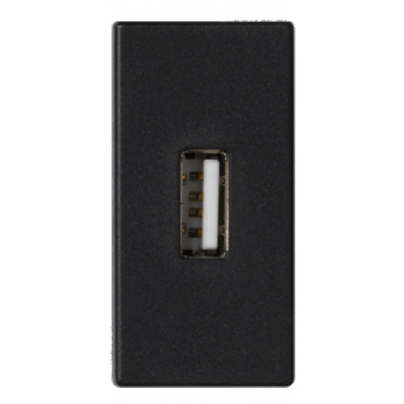 KONTAKT SIMON K45 Płytka, złącze USB typ A 45×22,5mm, szary grafit Kod K128B/14