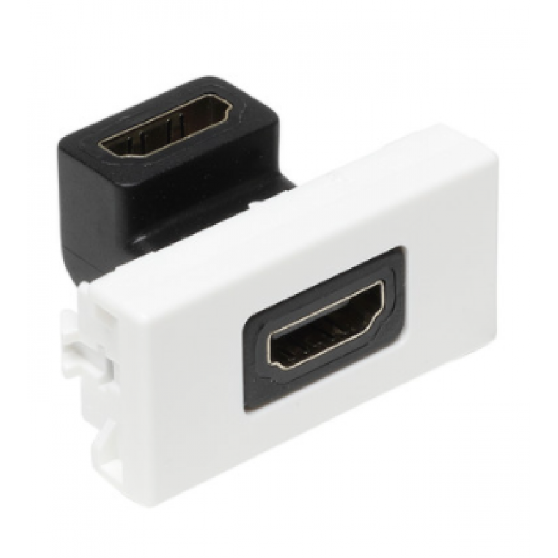 KONTAKT SIMON K45 Płytka, adapter HDMI-HDMI 45×22,5mm, czysta biel KOD K129B/9 