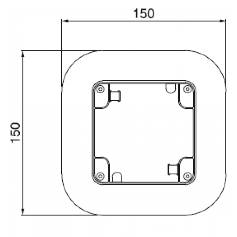 Scame Protecta Puszka podtynkowa 1 moduł, M95, IP66, kolor szary KOD 137.121 