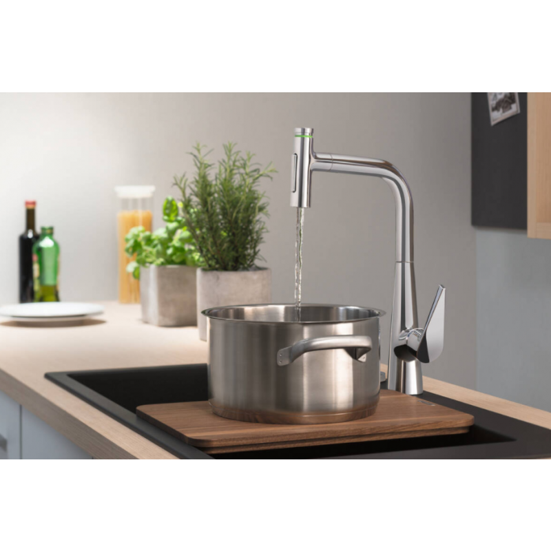 Hansgrohe Talis Select M51 Bateria kuchenna 300, jednouchwytowa, wyciągana wylewka, 2jet, sBox, chrom kod 73867000 