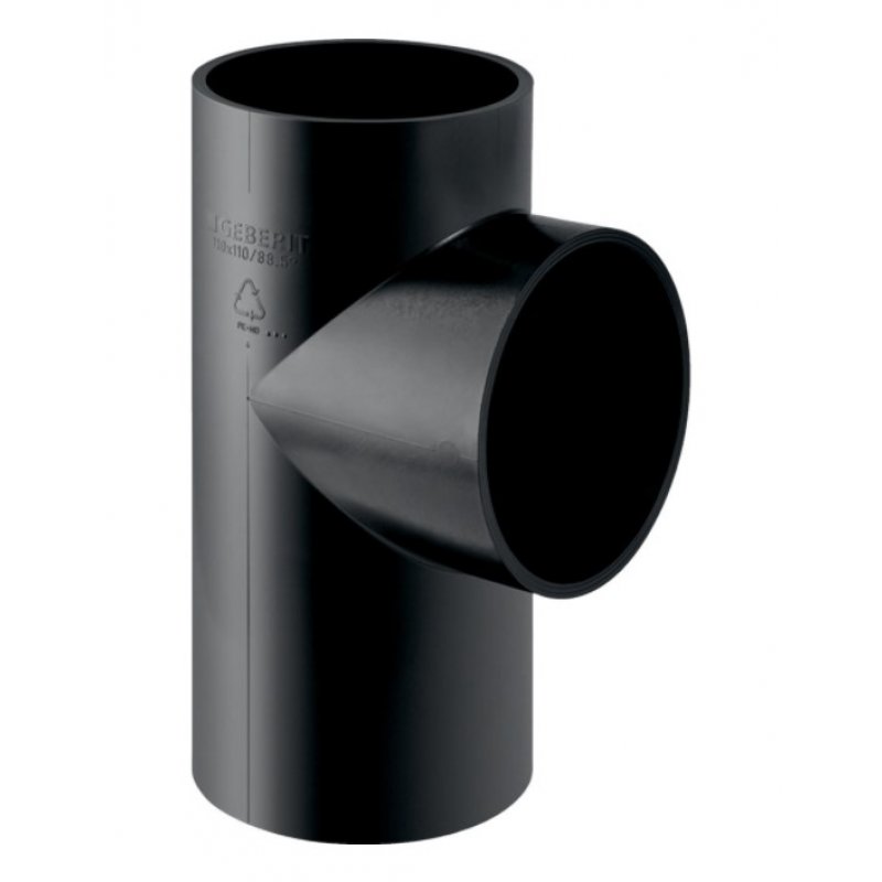Geberit Trójnik PE, prosty 88.5st., d75/75 Kod: 365.175.16.1