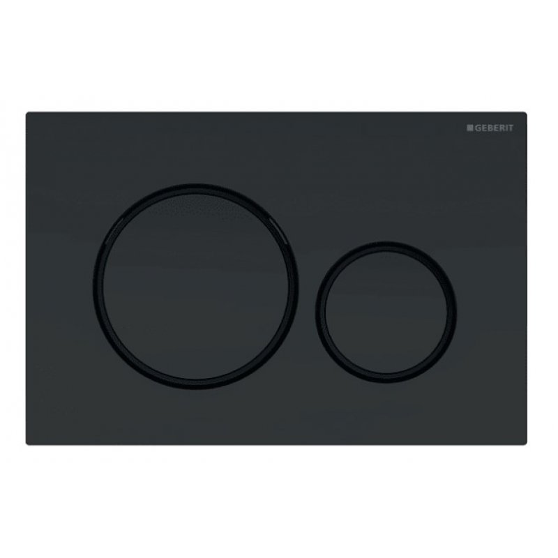 Geberit Sigma 20 Przycisk uruchamiający przedni do spłukiwania dwudzielnego, czarny/czarny mat Kod 115.882.16.1