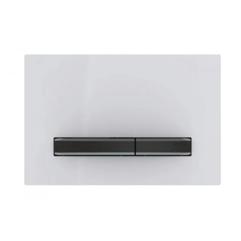 Geberit Sigma 50 Przycisk uruchamiający przedni do spłukiwania dwudzielnego,biały, przyciski czarne Kod 115.671.11.2